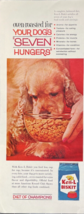1963 Ken-L Biskit Vintage Print Ad Oven Roasted For Your Dogs Seven Hungers - $14.45