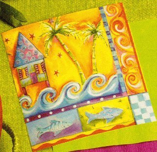 Tropical Beach Luncheon Napkins (16/pkg) - $3.91