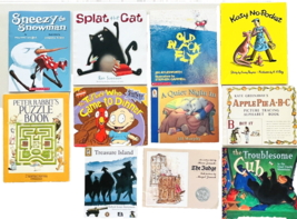 19 Kids Books Some Vintage Larger Format Mother Goose Cats Bears Puzzles &amp; More - £35.01 GBP