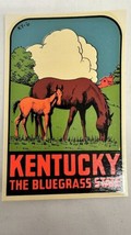 Vintage Kentucky Bluegrass State Lindgren Turner Luggage Decal/Window Tr... - £4.50 GBP