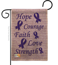 Hope, Faith, Courage (Purple) Burlap - Impressions Decorative Garden Flag G16509 - £18.47 GBP
