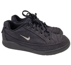 Nike Black Canvas Skate Low Top Shoes Men&#39;s 11.5 Vintage 960204 - £31.51 GBP
