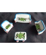Little Miniature Livingroom Furniture Set – Ceramic – Hand Painted – Mex... - $376.79 MXN