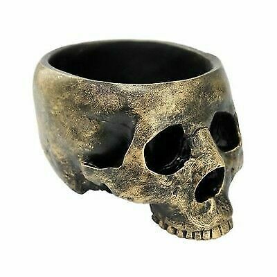 Day Of The Dead Skull Bowl Container Figurine 6.5"Long Skeleton Head Planter