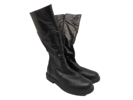 Unbranded Women&#39;s Pull-On Side-Zip Knee-High Casual Boots Black Size L (12-13) - £22.70 GBP