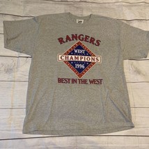 Vintage Lee Sports Texas Rangers 1996 XXL 2XL T Shirt West Division Champions - £15.65 GBP