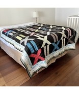 Artisan Made Finished Quilt Minnesota Theme Black Multicolored 72&quot; x 72&quot; - $123.49