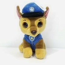 Ty Paw Patrol Chase Police Dog Plush 6&quot; Stuffed Animal Toy Beanie Boo Toy  - £12.44 GBP