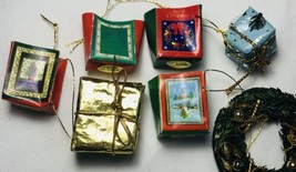 Vintage Assorted Lot Miniature Dollhouse Christmas Holiday Gift Bag Decorations - £7.08 GBP