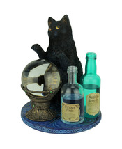 Witch&#39;s Apprentice by Lisa Parker Black Cat and Crystal Ball Statue - £89.33 GBP