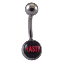 Nasty Belly Ring Navel Barbell 316L Surgical Stainless Steel Steel Body ... - $5.99