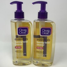 2 Pack Clean &amp; Clear Essentials Foaming Facial Cleanser OIL FREE 8 oz each - $36.00