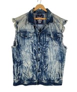 Blacksmith Denim Vest Size 2XL Mens Distressed Raw Biker Streetwear Grunge - $1,106.51 MXN