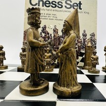 Reiss Games Medieval Chess Set 1974 Style # 535 Hand Antiqued Pieces 3.75in King - £117.89 GBP