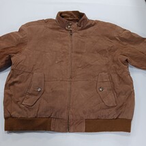 VTG Ash Creek Trading Mens L Insulated Bomber Jacket Brown Suede Genuine Leather image 12