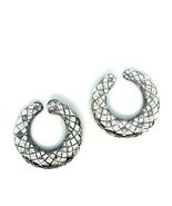 Tiffany &amp; Co Estate Omega Back Clip on Earrings Sterling Silver TIF954 - $308.88
