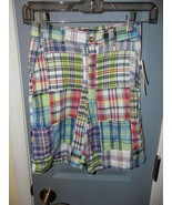 Chaps Plaid Shorts Size 7 Boy&#39;s ADJUSTABLE WAIST NEW - $30.40