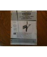 Sears Craftsman 1/2&quot; electric drill owners manual --for model 315.11290 - £3.14 GBP