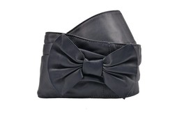 PINKO Womens Belt Special Occasion Bow Elegant Stylish Blue Size L ODXA03 - £48.56 GBP