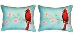 Pair of Betsy Drake Dick’s Cardinal Large Pillows 16 Inchx20 Inch - £71.21 GBP