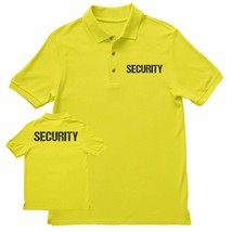 Security Polo Shirt Distressed Front Back Print Mens Tee Staff Event Uniform... - £15.97 GBP+