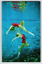 Postcard Weeki Wachee Mermaid Florida Two Swimsuit Women Underwater Show... - $11.88