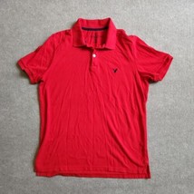 American Eagle Classic Fit Polo Shirt Mens Size L Red Short Sleeve 100% ... - $21.78