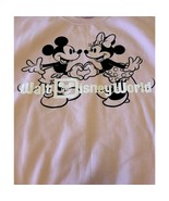 Disney Parks Disneyland Mickey &amp; Minnie Heart Pink Valentines Crewneck 3... - $135.33 CAD