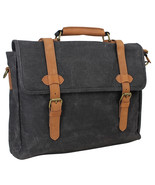 Vagarant Traveler Vintage Cotton Wax Canvas Laptop Messenger Bag CM20.GRY - $1,387.18 MXN