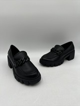 Madden Girl Hoxtonn Women’s Block Heel Loafers Black Size 8.5 - £15.62 GBP