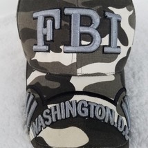 FBI Hat Camo Strapback Washington DC Embroidered Adjustable Cap City Gre... - $12.86