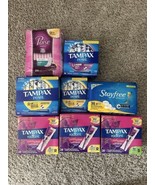 Mix Lot Of  Radiant Regular Absorbency Plastic Tampons, Pearls Stayfree ... - $46.74