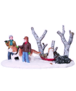 Lemax 93761  Mush!  Dog Figurine Table Accent St.Bernard pulling Sled - $18.00