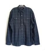 KUHL Blue Plaid Shirt Button Front 7204 Shattered Cotton Poly Long Sleev... - $61.75