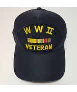 VTG World War II Veteran Baseball Cap Hat Made in the USA Adjustable - £7.42 GBP