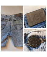 Vintage 1980 Lee Denim Lavaggio Acido Jeans 33 x 30 Union Made Cotone USA - $1,251.97 MXN