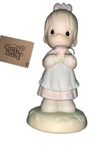 Precious Moments “Mommy I Love You” 112143 Enesco 1987 Girl with Flowers - £16.75 GBP