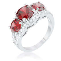 Garnet Classic Trio Ring - £16.92 GBP