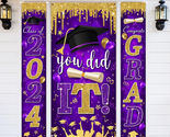 Graduation Decorations Class of 2024 Purple and Gold Congrats Grad Banne... - £20.58 GBP
