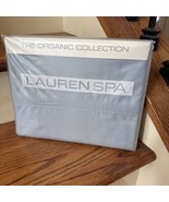 NWT LAUREN SPA Ralph Lauren ORGANIC COLLECTION QUEEN FLAT SHEET Blue Pri... - €55,16 EUR