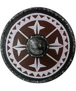 JAMSIBLE INDIA Handcrafted Wooden Viking Round Shield Medieval Battle Re... - $146.02