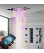 15"x23” Cascada Serenity Luxury LED Music Shower System, 4-Function - $1,514.65 - $1,897.78