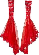 Red Lace Bell Sleeves Devil Witch Goth Victorian Beetlejuice Bride Lydia... - $307.81 MXN