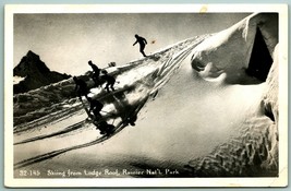 RPPC Skiing From Lodge Roof Mount Rainier National Park WA Postcard H3 - £8.15 GBP