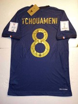 Aurelien Tchouameni #8 France 2022 World Cup Qatar Match Blue Home Soccer Jersey - £71.94 GBP