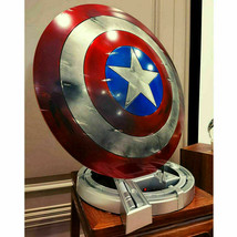 Captain America’s Shield Metal 1:1 Red Finish American Shield Movie Prop... - £66.10 GBP