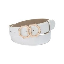 MSRP $39 INC Womens White Polyurethane Casual Belt Natural Size Small - $15.67