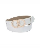 MSRP $39 INC Womens White Polyurethane Casual Belt Natural Size Small - $21.43 CAD