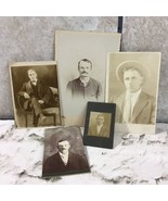 Vintage Depression Era Cabinet Cards Lot Of 5 Pictures Sepia Portraits O... - £19.82 GBP