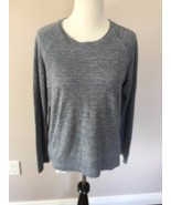 EUC JBRAND Long Sleeve Blue Marbled Cotton Blend Side Zip Detail Sweatsh... - €49,99 EUR